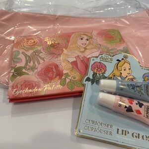 Disney Sleeping Beauty Eyeshadow Palette and Lip Gloss Set - Pink